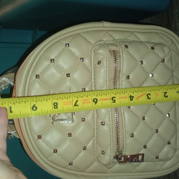 Beige Quilted Backpack - Picture 4 of 6